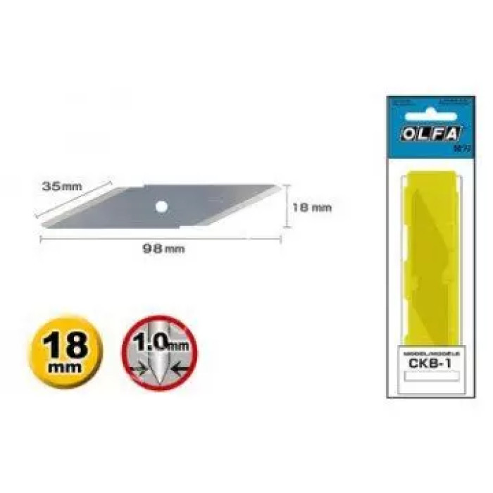 Olfa CKB-1 Maket Bıçağı Geniş 2 Yedekli Olfa CKB-1 Maket Bıçağı Geniş 2 Yedekli