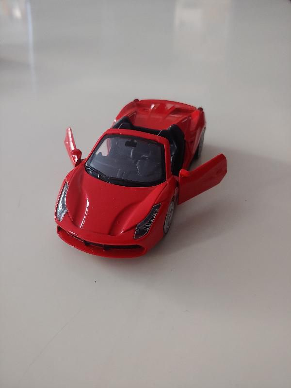 Canem Işıklı Kırmızı. 12cm Üstü Açık Porsche Çek Bırak Metal Spor Araba