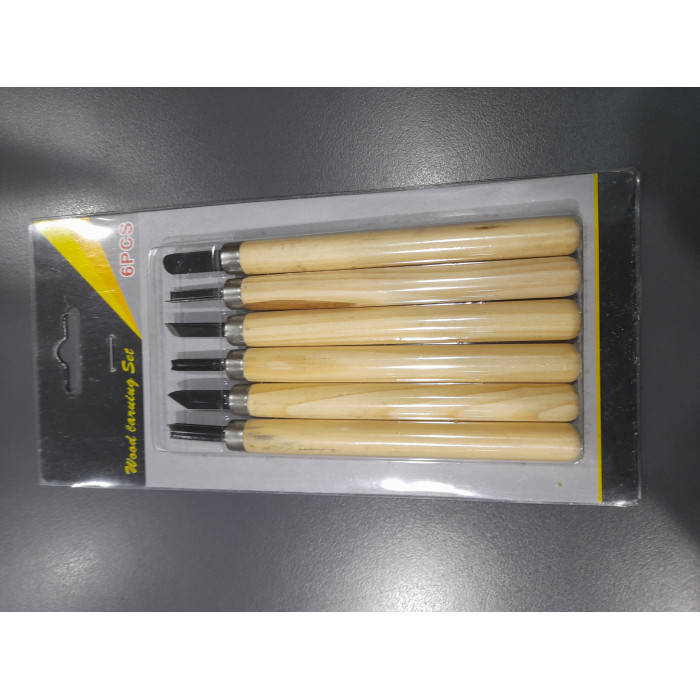 YÜCEL Ahşap Oyma Seti 6Lı