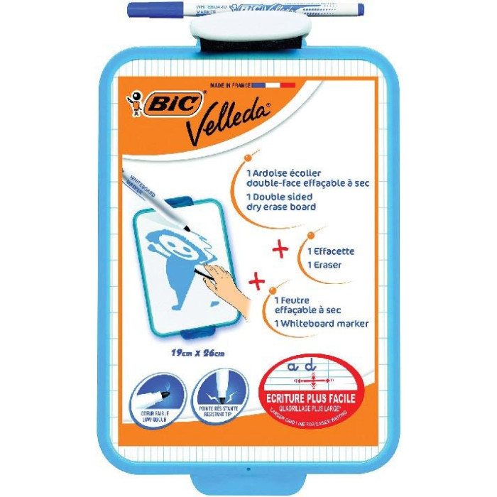 Bic Velleda Yazı Tahtasısı Kalem+Silgi Çift Taraflı 19x26 Bic Velleda Yazı Tahtasısı Kalem+Silgi Çift Taraflı 19x26