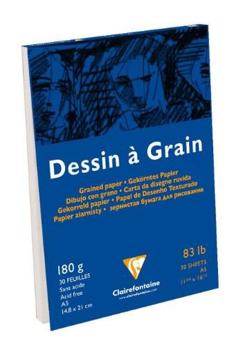 Clairefontaine Bloknot Dessin a grain Çizgisiz 180 gr 30 YP A5