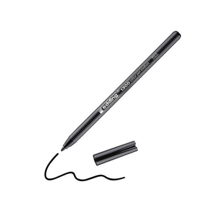 Edding Keçeli kalem 3 MM Siyah Yuvarlak Uçlu 1300 Edding Keçeli kalem 3 MM Siyah Yuvarlak Uçlu 1300