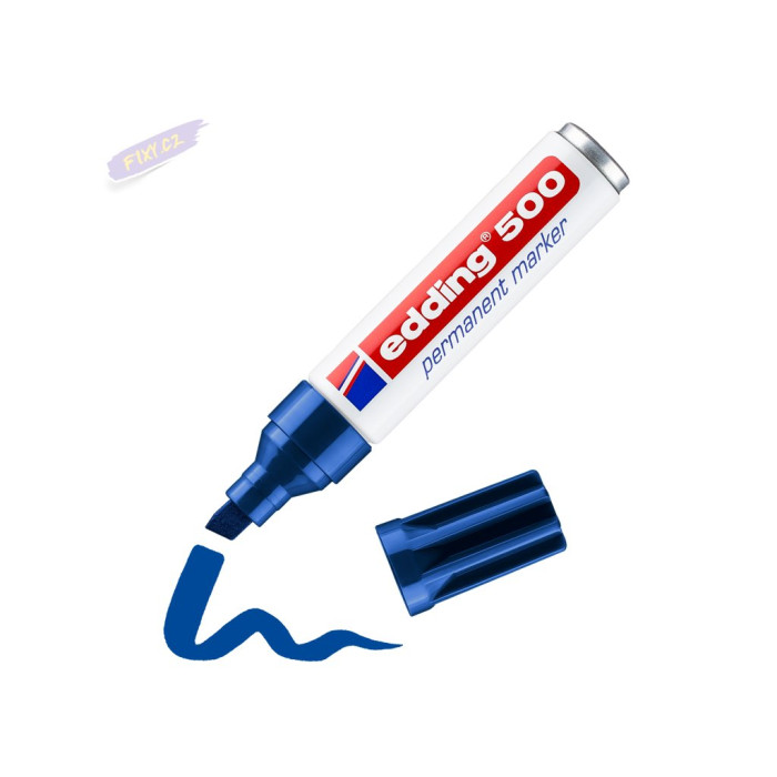 Edding Markör Permanent 2-7 MM Mavi Kesik Uçlu 500
