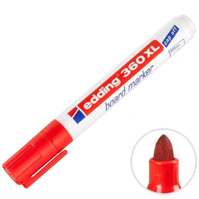 Edding Tahta Kalemi Yuvarlak Uçlu 1.5-3MM Kırmızı 360 XL
