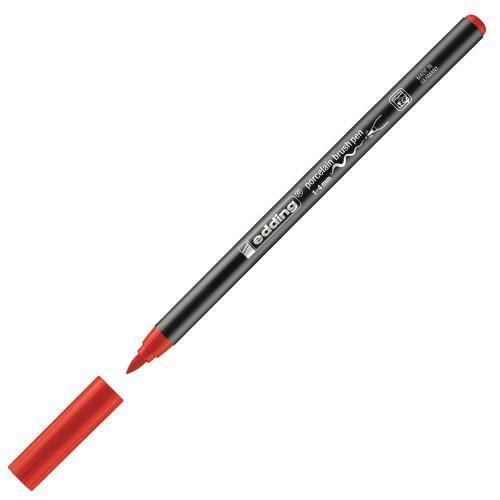 Edding Porselen Kalemi Kırmızı Brushpen 4200