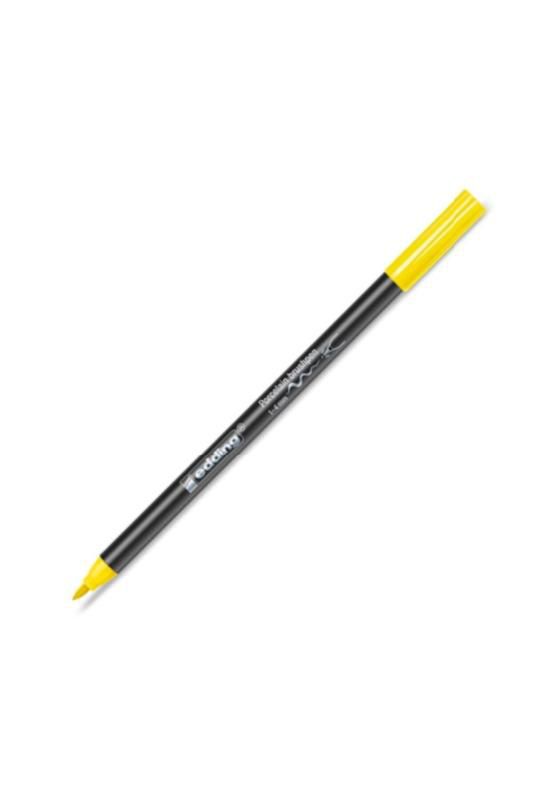 Edding Porselen Kalemi Sarı Brushpen 4200