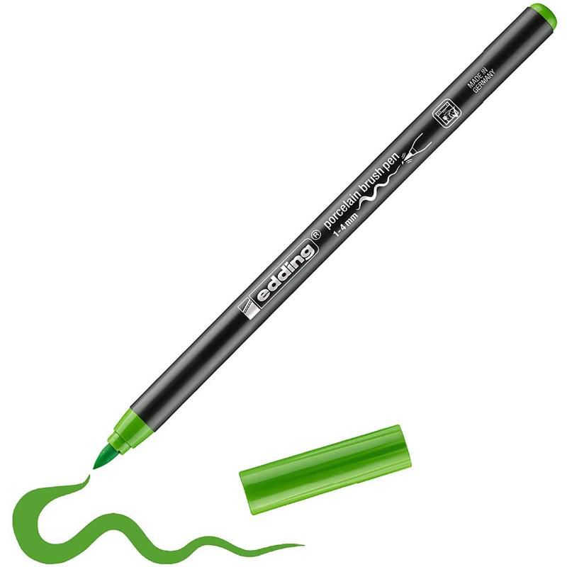 Edding Porselen Kalemi F.Yeşili Brushpen 4200