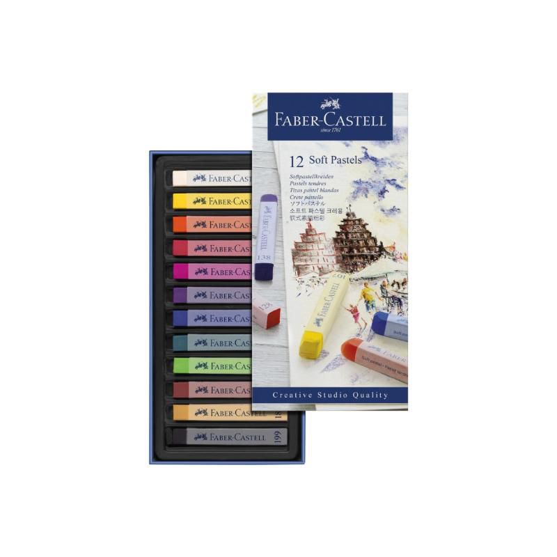 Faber Castell Pastel Boya Creative Studio Köşeli 12 Lİ Soft 12 83 12