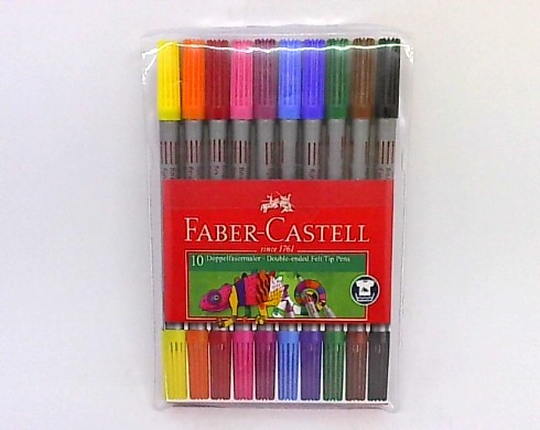 Faber Castell Keçeli Boya Kalemi Çift Yönlü Grip 10 Renk 15 11 10