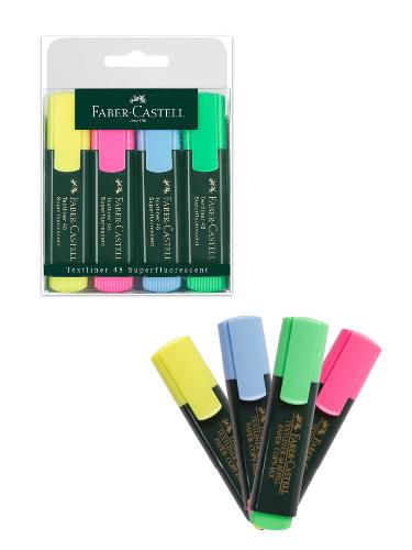 Faber Castell Fosforlu Kalem Karışık Renk 4 LÜ 1548 04