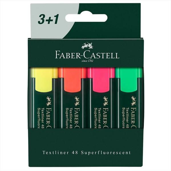 Faber Castell Fosforlu Kalem 3+1 4 Renk 1548