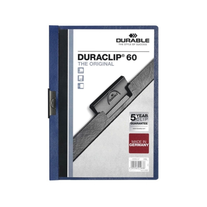 Durable Sıkıştırmalı Dosya Ortadan Klipsli 60 SY Lacivert 2209 Durable Sıkıştırmalı Dosya Ortadan Klipsli 60 SY Lacivert 2209
