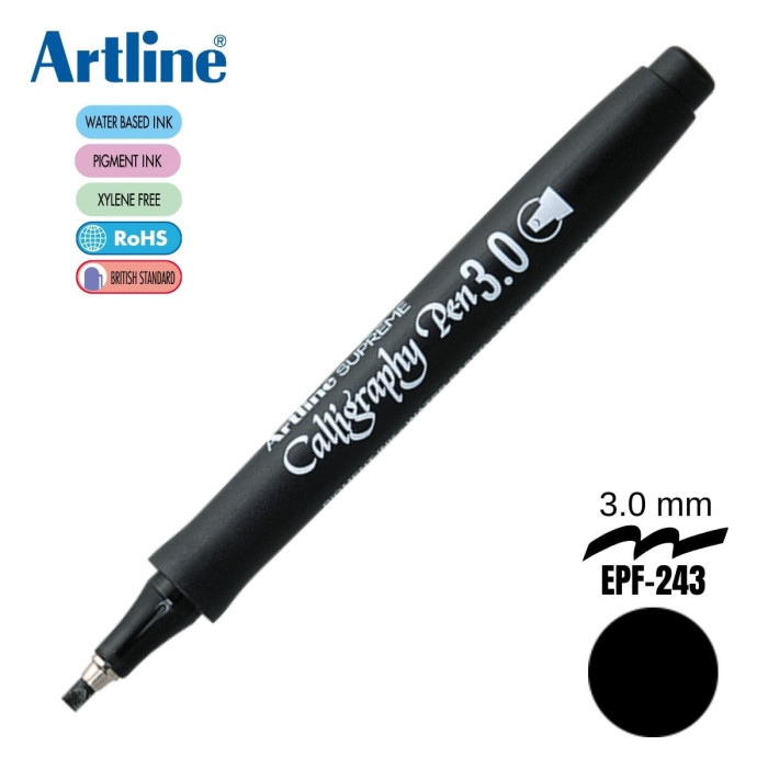 Artline Kaligrafi Kalemi 3 MM Siyah EPF-243 Artline Kaligrafi Kalemi 3 MM Siyah EPF-243