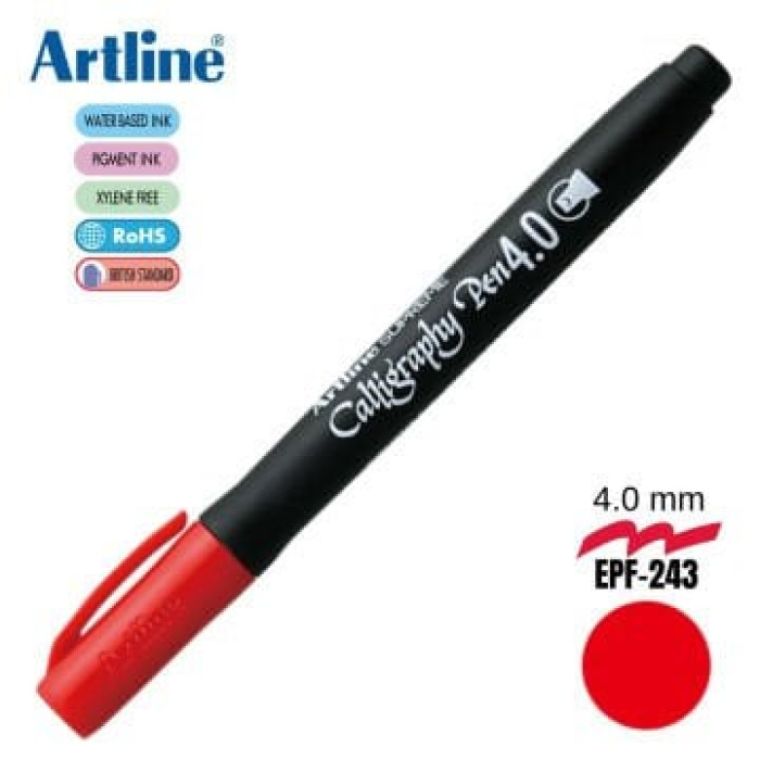 Artline Kaligrafi Kalemi 4 MM Kırmızı Artline Kaligrafi Kalemi 4 MM Kırmızı