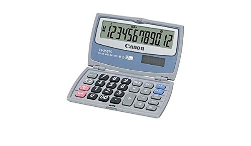 CANON Hesap Makinası Cep Tipi 12 Hane Maliyet ve Tax hesaplamalı LS355-TS