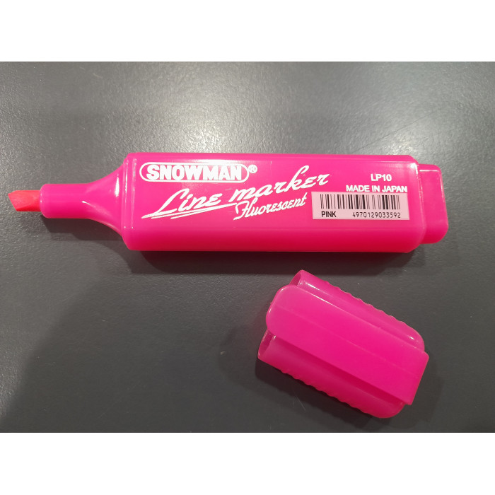 Snowman Fosforlu Kalem Pembe Doldurulabilir LP-10