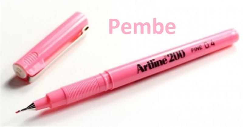 Artline Fineliner 200 0.4 MM Pembe