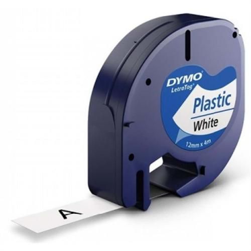 Dymo Letratag Şerit Plastik 12MMX4 MT Beyaz DY-0721610