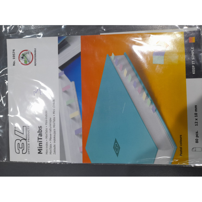 3L 10574 Mini İndeks Pastel Renkler 12x10