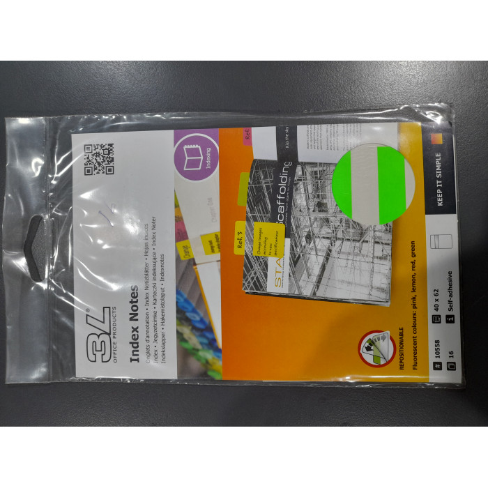 3L 10558 İndeks Notes fosforlu renkler 40x62