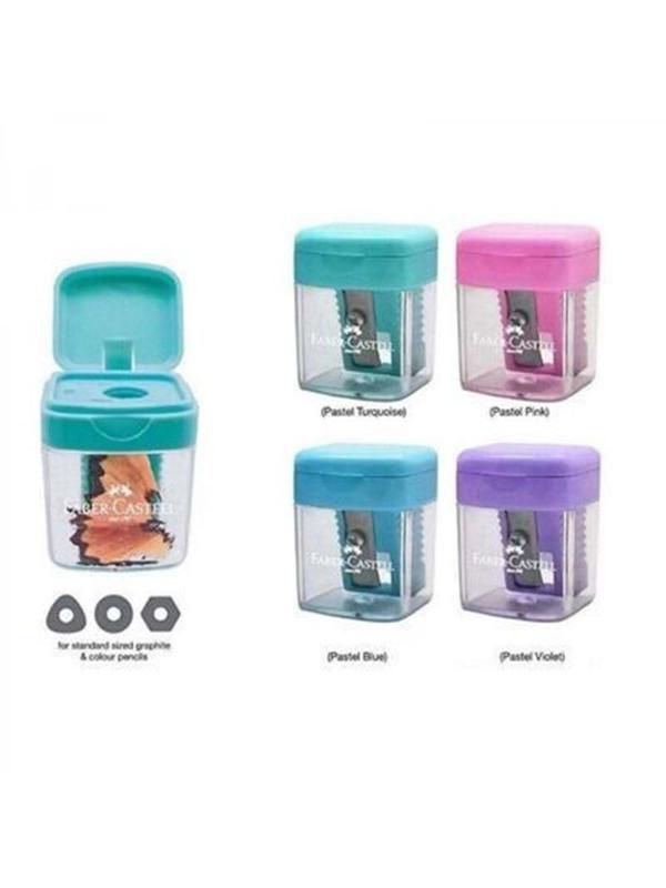 Faber-Castell Kalemtraş Minibox Duo Çiftli Trendy Şeffaf Renkler 38 29 01 Faber-Castell Kalemtraş Minibox Duo Çiftli Trendy Şeffaf Renkler 38 29 01