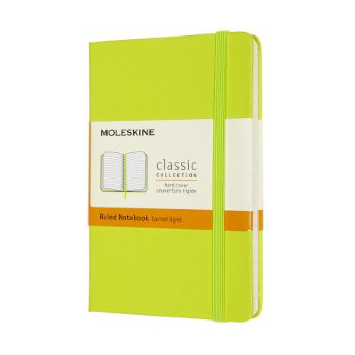 Moleskine Kalın Sert Kapak Çizgili Cep Boy Limon Yeşil