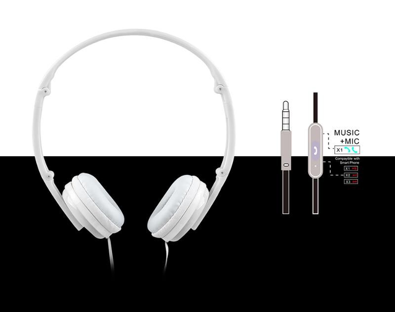 Snopy SN-C04 Mikrofonlu Kulaklık Beyaz Telefon ve Pc Uyumlu