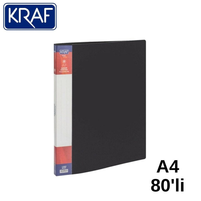 Kraf Sunum Dosyası 80 Lİ A4 Siyah