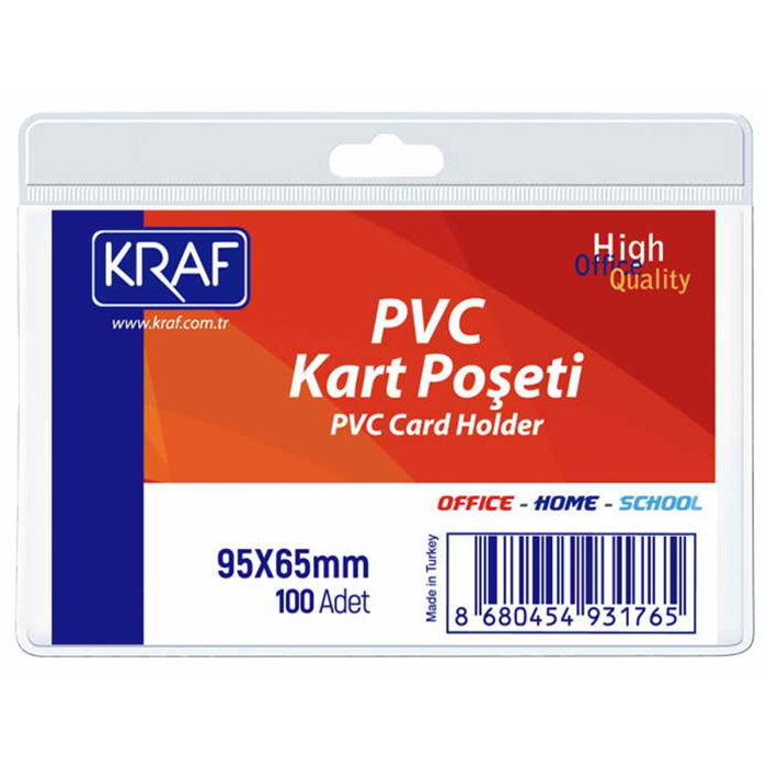 Kraf PVC kart poşeti 65x95 mm Şeffaf Kraf PVC kart poşeti 65x95 mm Şeffaf