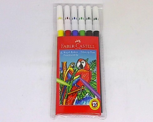 Faber-Castell Keçeli Boya Kalemi 6 Renk 5062 155106 Faber-Castell Keçeli Boya Kalemi 6 Renk 5062 155106