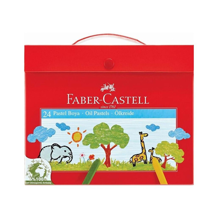 Faber -Castell Pastel Boya Karton Kutu Köşeli 24 LÜ çantalı 5282 Faber -Castell Pastel Boya Karton Kutu Köşeli 24 LÜ çantalı 5282