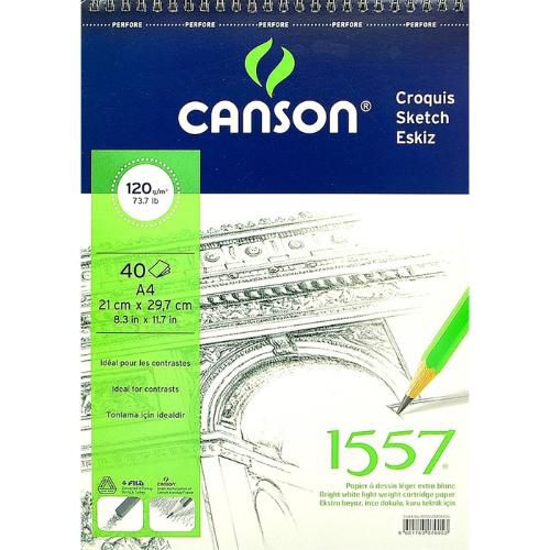 Canson Croquis 1557 Spiralli Çizgisiz 120 GR 40 YP A4