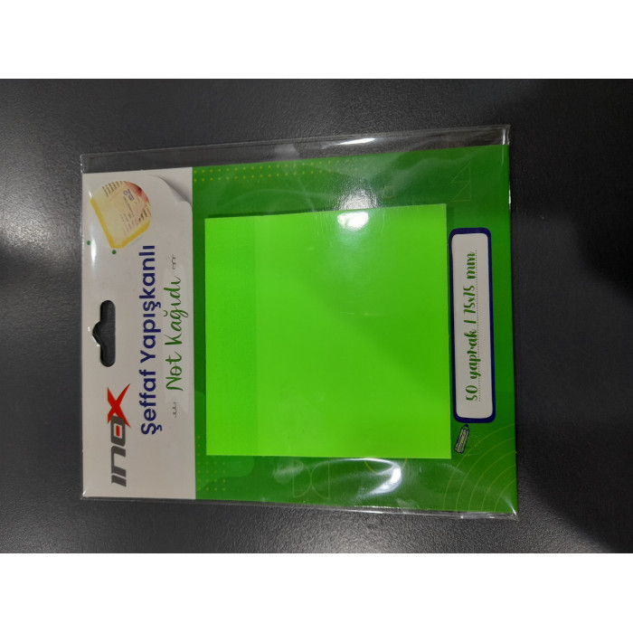 İnox Yapışkanlı Not Kağıdı Neon Yeşil 50 YP 76X76 İnox Yapışkanlı Not Kağıdı Neon Yeşil 50 YP 76X76
