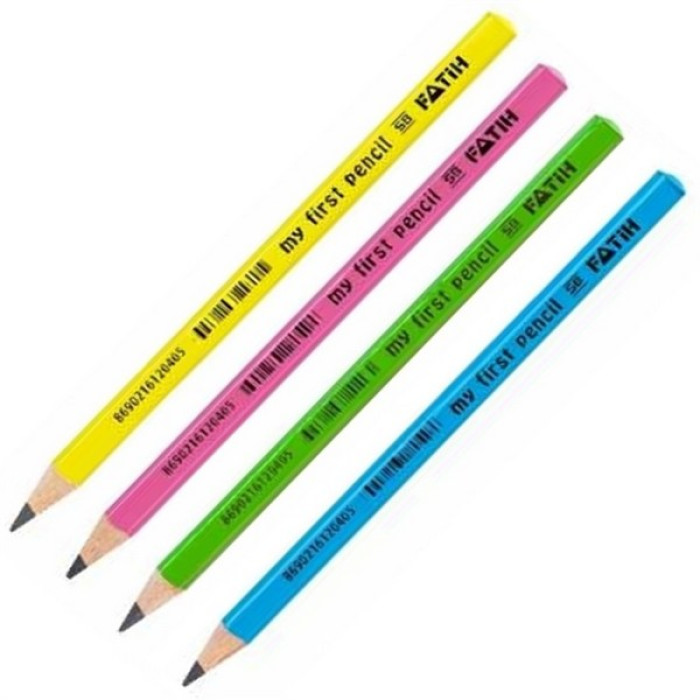 Fatih Kurşun Kalem My First Pencil İlk Kalemim Renkli Gövde Üçgen Jumbo