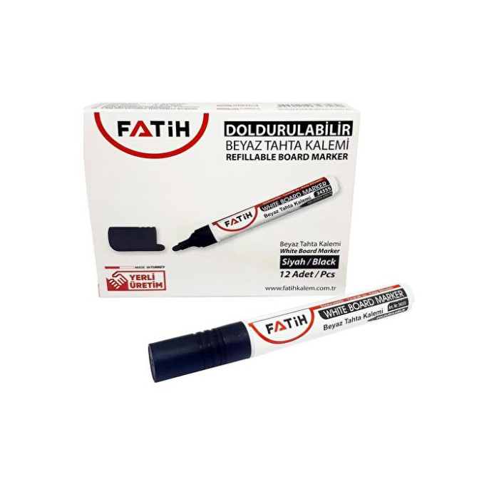 FATİH BEYAZ TAHTA KALEMİ DOLDURULABİLİR SİYAH 