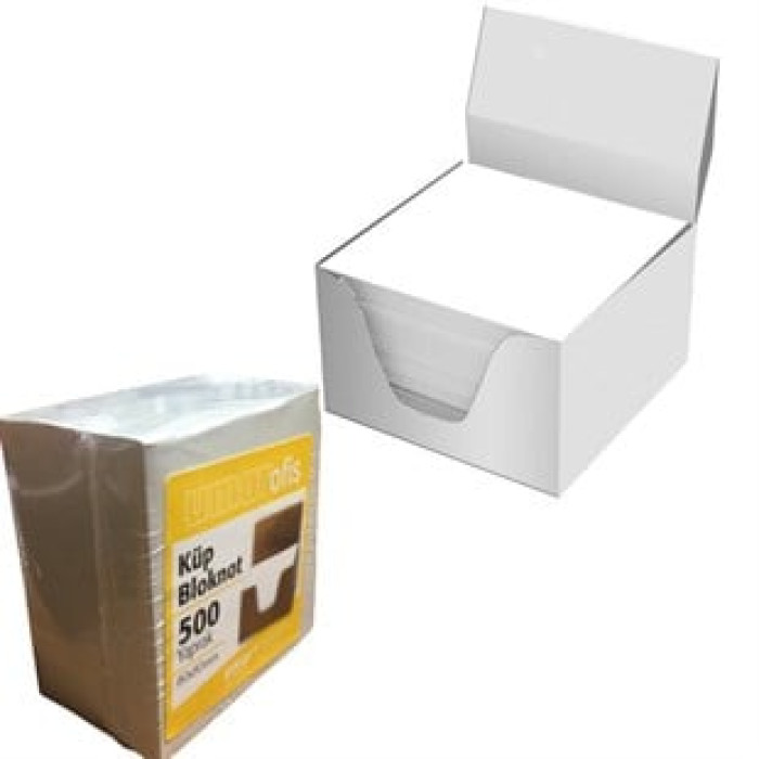 UMUR Küp Not 8X8X5 Karton Kutulu Beyaz