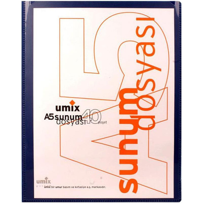 Umix Sunum Dosyası 40 LI A5 Lacivert U1194P-LA