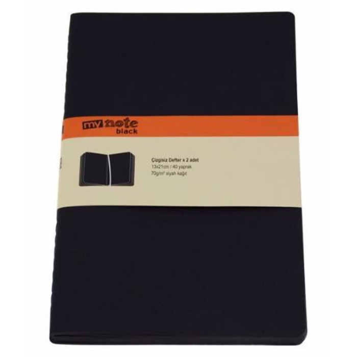 Mynote Siyah Sayfalı Defter 2 li 40 YP 19x25 myn113-d Mynote Siyah Sayfalı Defter 2 li 40 YP 19x25 myn113-d