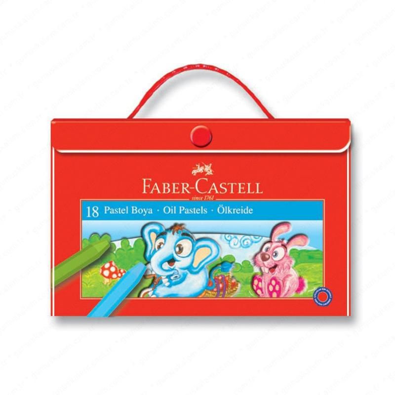 Faber Castell Pastel Boya Çantalı Köşeli 18 Renk