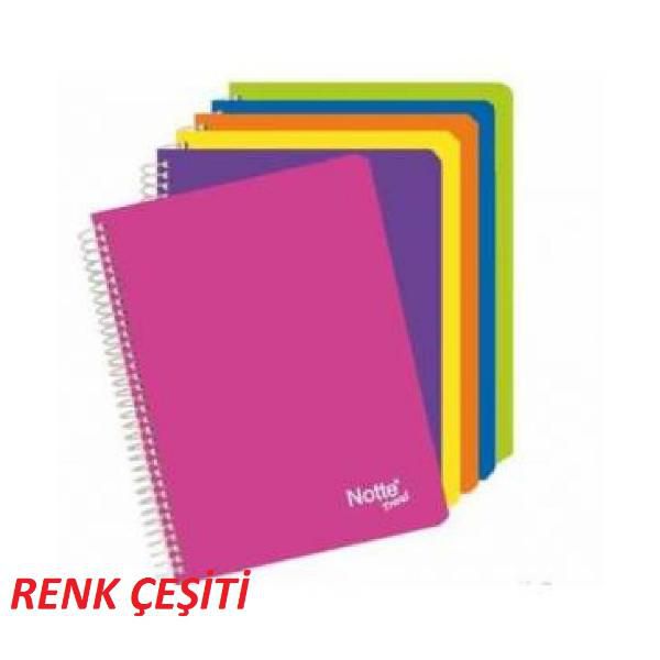 Notte Spiralli Defter Trend PP Kapak Çizgili 160 YP A4