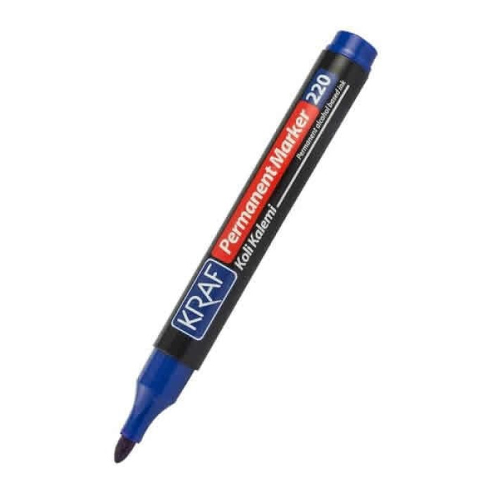 Kraf Markör Permanent 220 Mavi Yuvarlak Uçlu Kraf Markör Permanent 220 Mavi Yuvarlak Uçlu