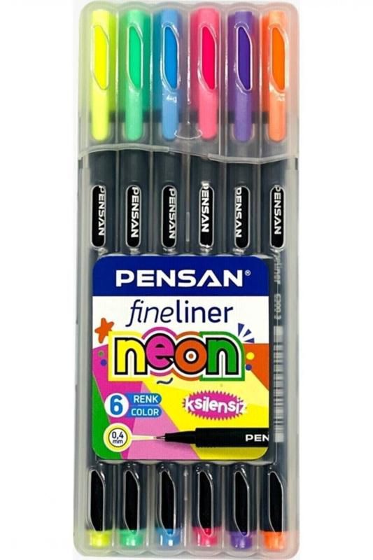 Pensan Fineliner 0.4 MM 6 Renk Neon 6300