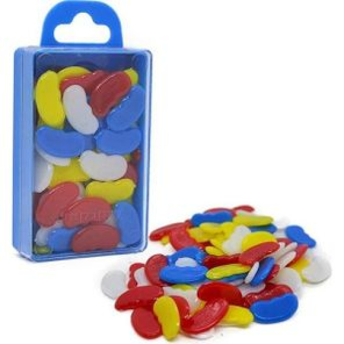 Yıldızlar Sayı Fasulyesi Plastik Kutuda KARISIK RENK 17