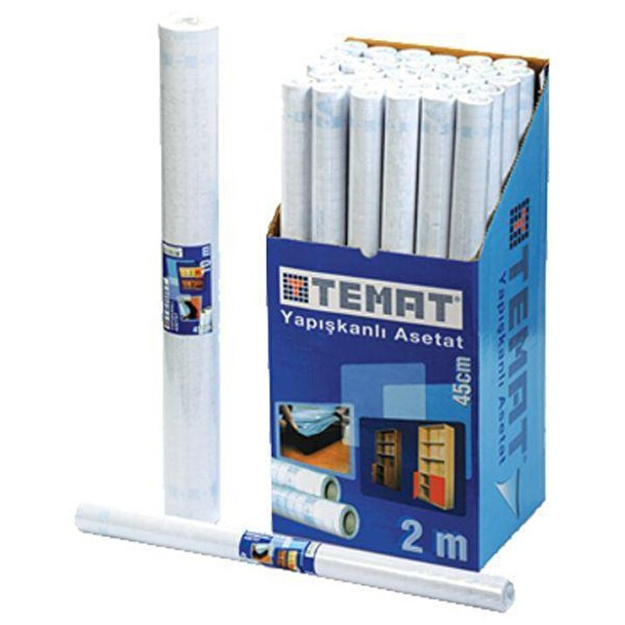 Temat Asetat Yapışkanl ŞEFFAF Rulo 45 CM X 2 MT Temat Asetat Yapışkanl ŞEFFAF Rulo 45 CM X 2 MT