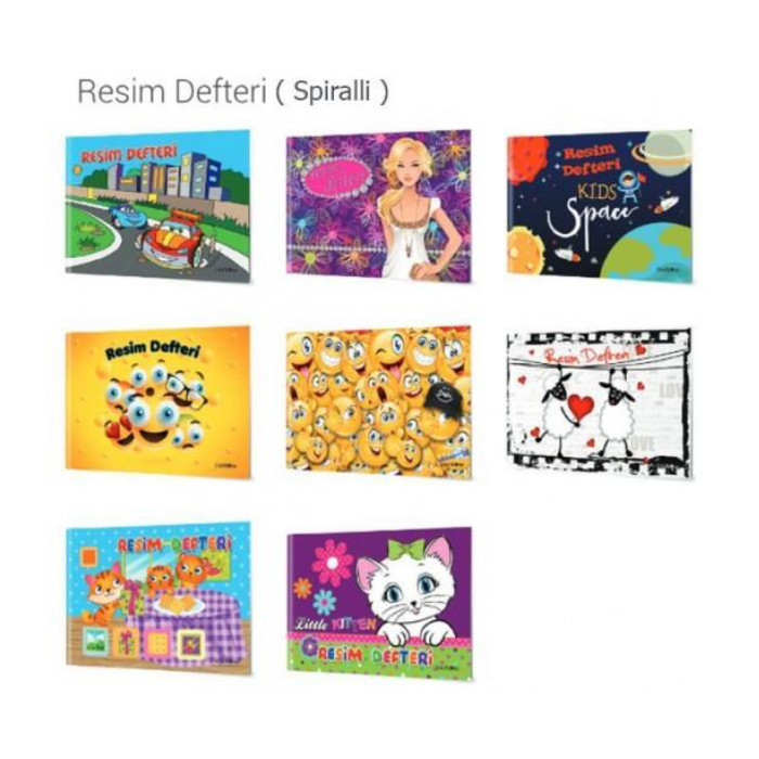 Çınar Resim Defteri Spiralli 15 YP 24X34