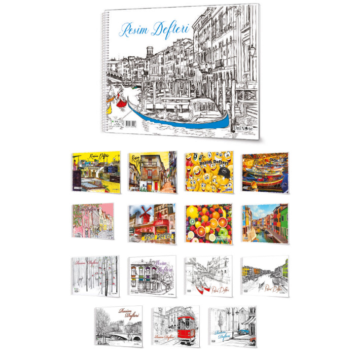 Çınar Resim Defteri Spiralli 15 YP 33X48