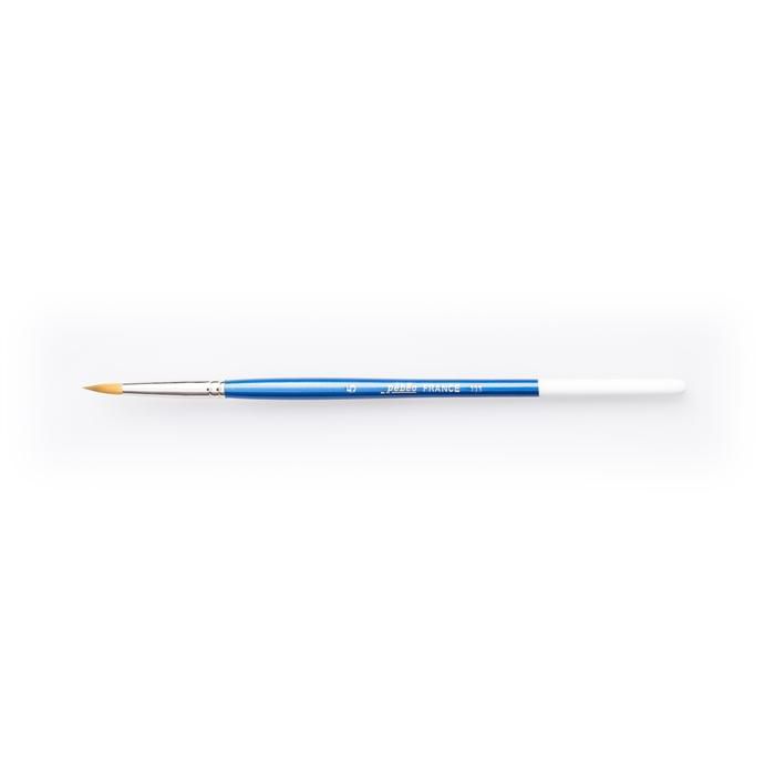 Pebeo 111 Düz Fırça Mavi Saplı Akrilik Yağlı Boya 5