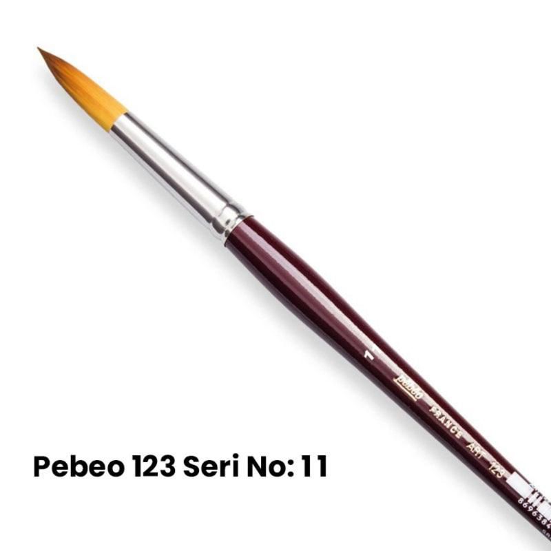 Pebeo Yuvarlak Fırça İyi Kalite Sentetik Kıllı Sulu Boya 123 11