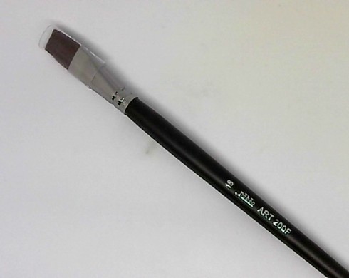 Pebeo Düz Fırça Siyah Sentetik Kıllı Akrilik-Yağlı Boya 200F 18