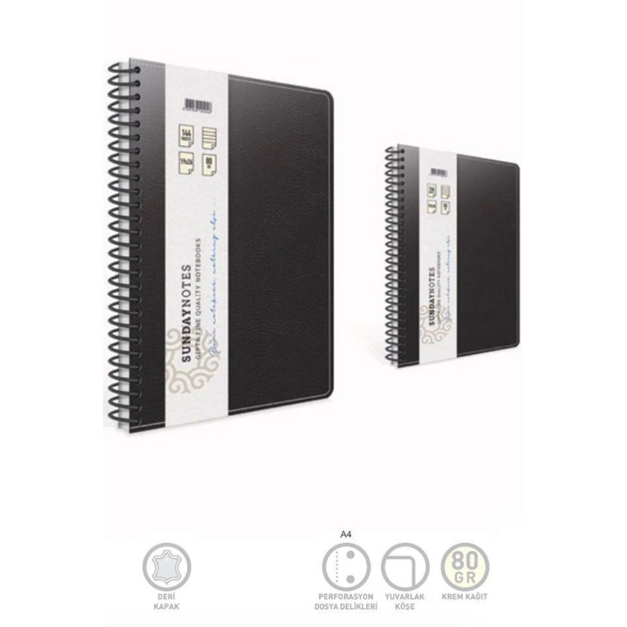 Gıpta  spirali Sert Kapak Çizgili 140 YP 20x28 sunday 